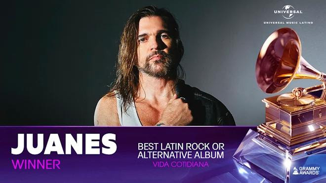 ‘VIDA COTIDIANA’ de JUANES gana Grammy por ‘Mejor Álbum de Rock Latino o Alternativo’